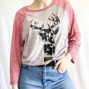 ✨ GEOMETRIC DEER BASEBALL TEE ✨